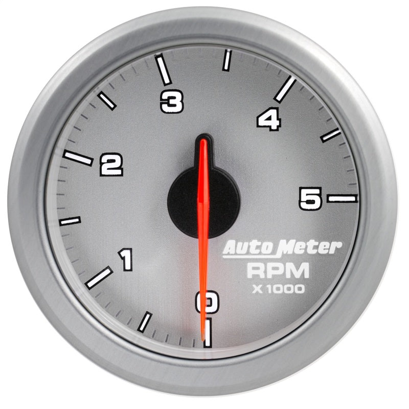 Autometer Airdrive 2-1/6in Tachometer Gauge 0-5K RPM - Silver - Burkken Auto Parts