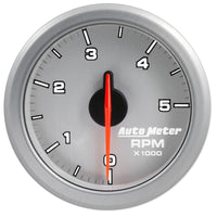 Autometer Airdrive 2-1/6in Tachometer Gauge 0-5K RPM - Silver - Burkken Auto Parts