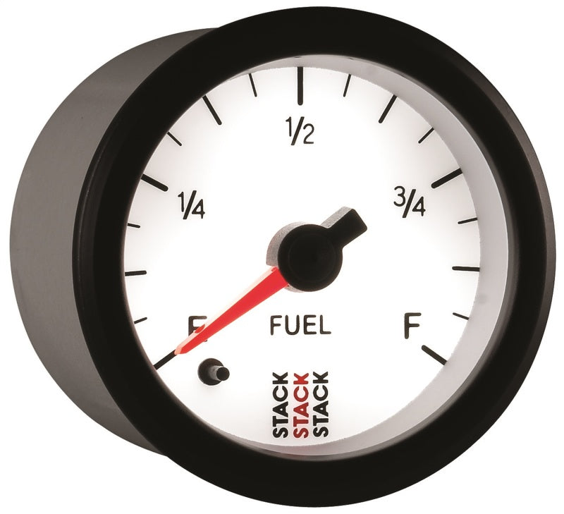 Autometer Stack 52mm 0-280 Ohm Programmable Pro Stepper Motor Fuel Level Gauge - White - Burkken Auto Parts