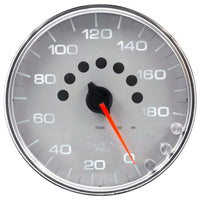 Autometer Spek-Pro Gauge Speedometer 5in 180 Mph Elec. Programmable Silver/Chrome - Burkken Auto Parts