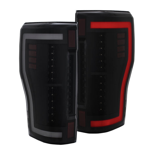 ANZO 2017+ Ford F-250 LED Taillights - Black/Smoke - Burkken Auto Parts