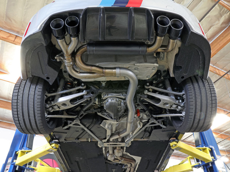 aFe MACHForce XP Exhausts Cat-Back SS 19-21 BMW M2 Competition L6-3.0L w/Carbon Fiber Tips - Burkken Auto Parts