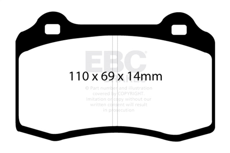 EBC 96-00 Lotus Esprit Turbo 2.0 Turbo GT3 Redstuff Front Brake Pads - Burkken Auto Parts