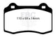 EBC 96-00 Lotus Esprit Turbo 2.0 Turbo GT3 Redstuff Front Brake Pads - Burkken Auto Parts