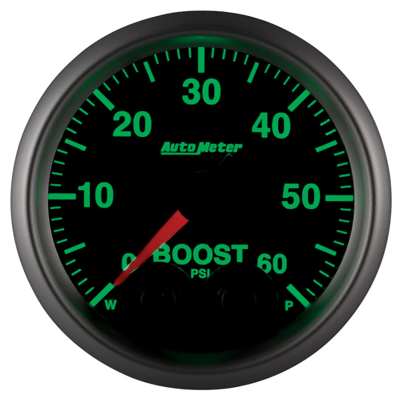 Autometer Elite 52mm 0-60 PSI Boost Peak & Warn w/ Electronic Control Gauge - Burkken Auto Parts