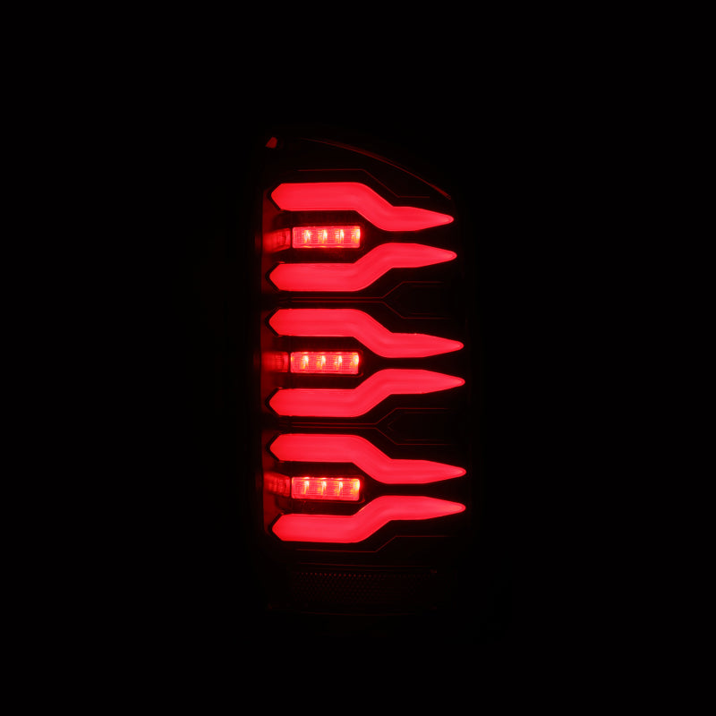 AlphaRex 07-08 Dodge Ram1500/07-09 Dodge Ram 2500+3500 Luxx-Series LED Tail Lights(Pair) Black/Red - Burkken Auto Parts