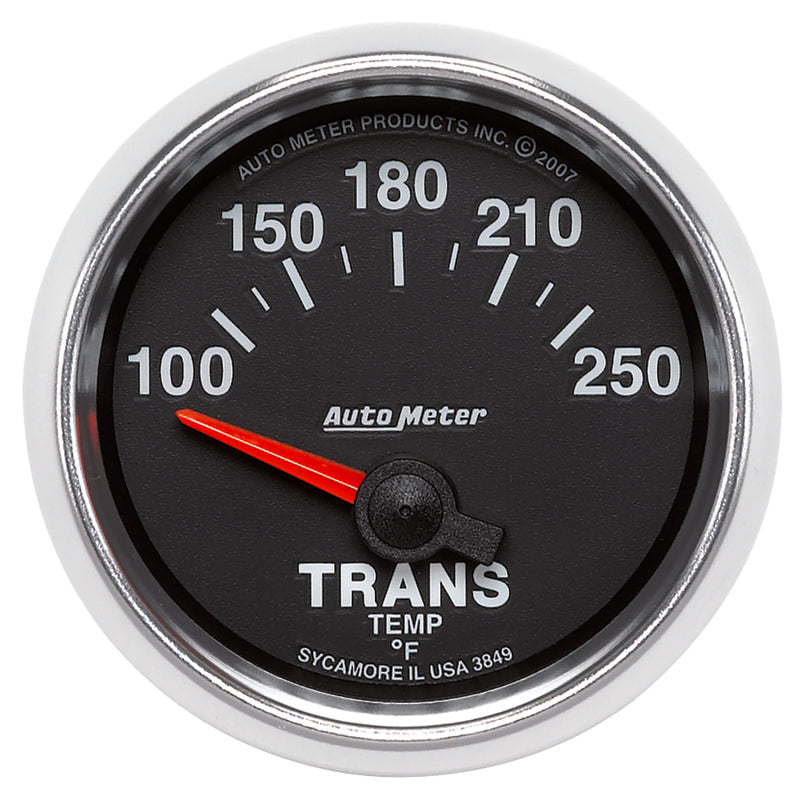 Autometer GS 52mm 100-250 Degree F Short Sweep Electronic Transmission Temperature Gauge - Burkken Auto Parts