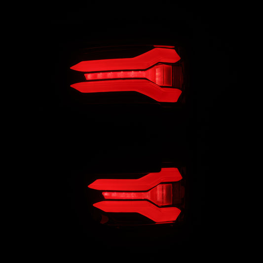 AlphaRex 21-23 Ford F-150 LUXX LED Taillights - Black Red w/ BLIS - Burkken Auto Parts