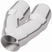 MagnaFlow Double Wall 3in Dual Round Polished Tip 2.25in Inlet - Burkken Auto Parts