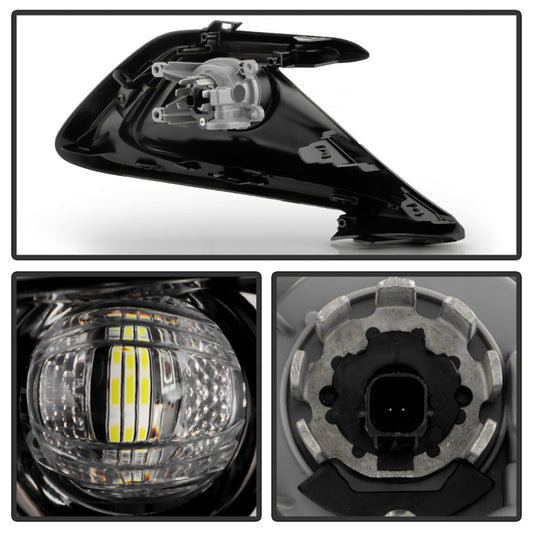 Spyder 21-23 GMC Yukon (Excl AT4) OEM Full LED Fog Lights w/Switch - Clear (FL-GY21-LED-C)