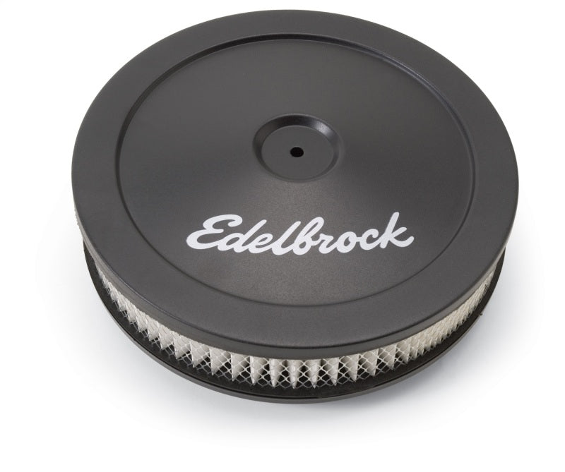 Edelbrock Air Cleaner Pro-Flo Series Round Steel Top Paper Element 10In Dia X 3 5In Black - Burkken Auto Parts