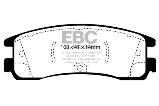 EBC 08-09 Buick Allure (Canada) 5.3 Redstuff Rear Brake Pads - Burkken Auto Parts