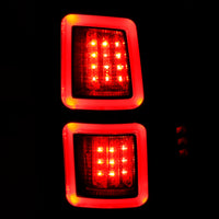 ANZO LED Black 13-17 Dodge Ram 1500/2500/3500 LED Taillights Black - Burkken Auto Parts