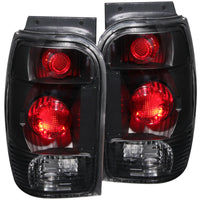 ANZO 1998-2001 Ford Explorer Taillights Black - Burkken Auto Parts