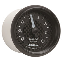 Autometer GT Series 52mm Mechanicl 30 In Hg/20 psi Vacuum/Boost Gauge - Burkken Auto Parts