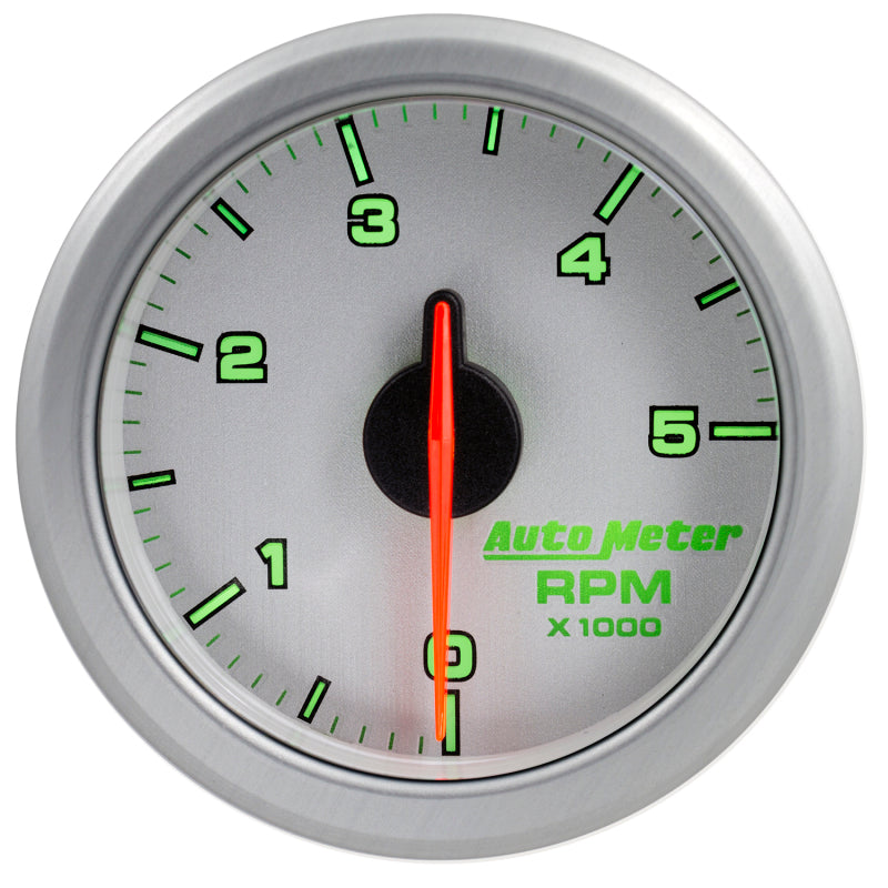 Autometer Airdrive 2-1/6in Tachometer Gauge 0-5K RPM - Silver - Burkken Auto Parts