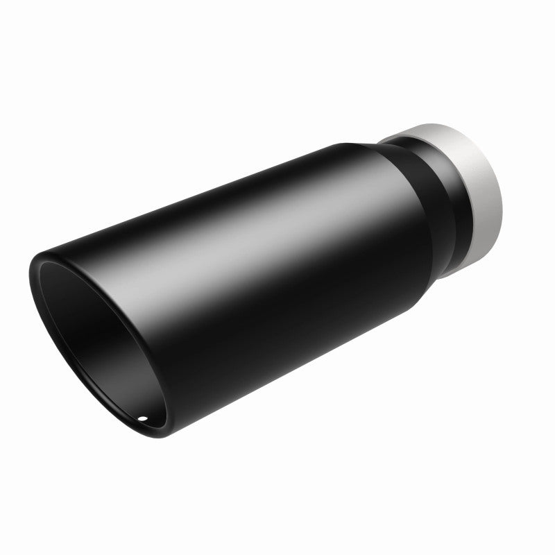 MagnaFlow Tip Stainless Black Coated Single Wall Round Single Outlet 5in Dia 4in Inlet 13in L - Burkken Auto Parts