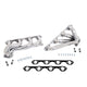 BBK 87-95 Ford F150 Truck 5.8 351 Shorty Unequal Length Exhaust Headers - 1-5/8 Silver Ceramic - Burkken Auto Parts