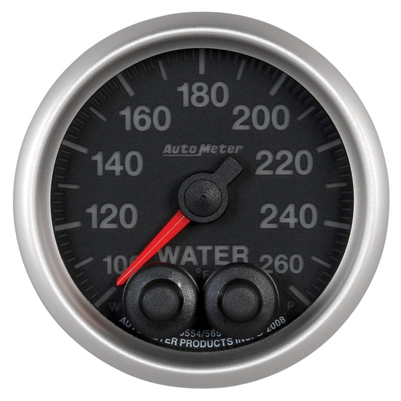 Autometer Elite 52mm 100-260 Degress F Water Temperature Peak and Warn Gauge w/ Electonic Control - Burkken Auto Parts