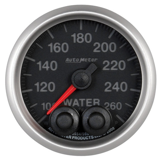 Autometer Elite 52mm 100-260 Degress F Water Temperature Peak and Warn Gauge w/ Electonic Control - Burkken Auto Parts