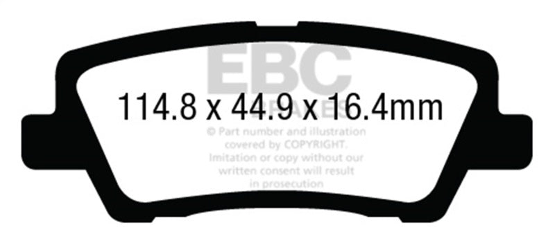 EBC 12+ Cadillac ATS 2.0 Turbo Greenstuff Rear Brake Pads - Burkken Auto Parts