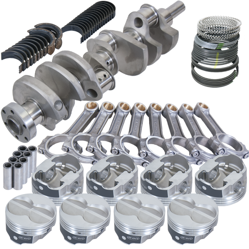 Eagle Ford 289/302 3.400in Crank 5.400in I-Beam Rod -11cc Flat Top 4.060in Pistons Rotating Assembly - Burkken Auto Parts