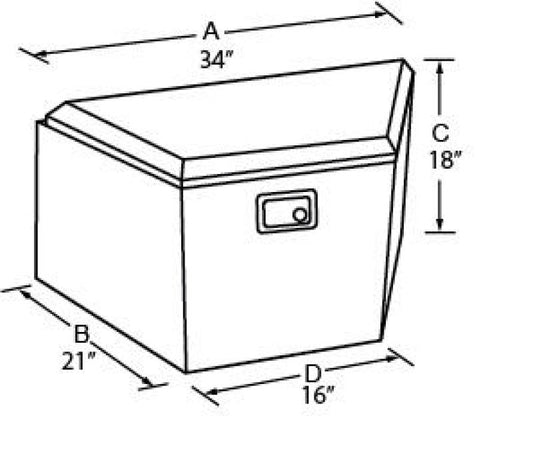 Tradesman Aluminum Trailer Tongue Storage Box (16in.) - Brite - Burkken Auto Parts