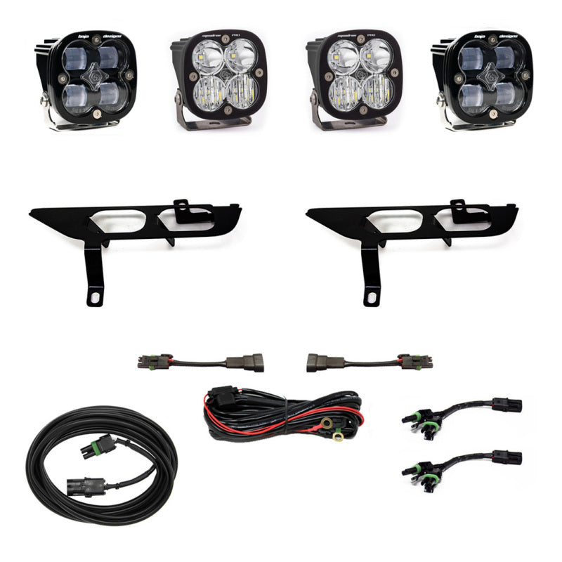 Baja Designs 2021+ Ford F150 Fog Pocket Kit SAE Clear Squadron Pro DC - Burkken Auto Parts