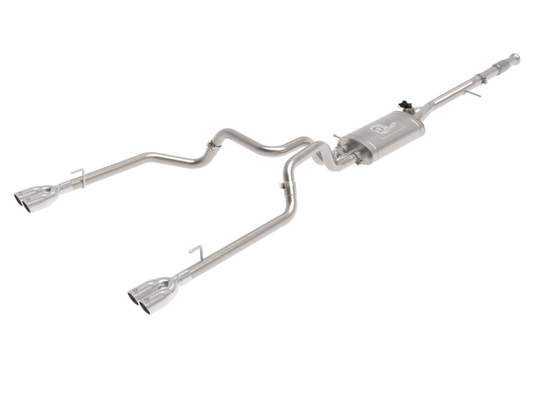 aFe Gemini XV 3in 304 SS Cat-Back Exhaust w/ Cutout 19-21 GM Silverado/Sierra 1500 V8- w/ Black Tips - Burkken Auto Parts