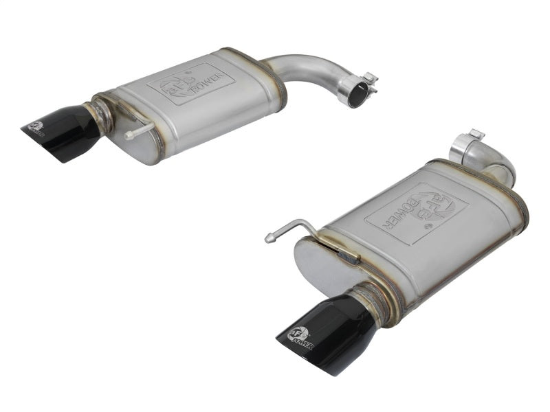 aFe MACHForce XP 2.5in 409 Stainless Axle Back Exhaust w/ Black Tips 15-17 Ford Mustang I4-2.3L (t) - Burkken Auto Parts