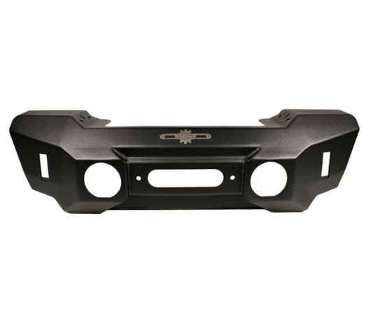 Rock Slide 07-18 Jeep Wrangler JK Big Sky Aluminum Stubby Front Bumper w/ Winch Plate - Burkken Auto Parts