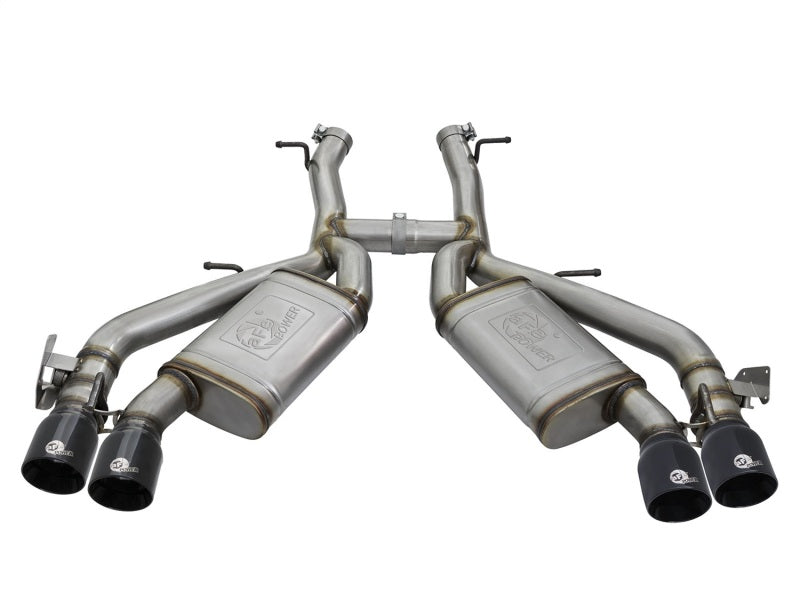 aFe MACHForce XP 3in 304 SS Axle-Back Exhaust Dual Exhaust (NPP) w/ Black Tips 16-17 Camaro SS V8 - Burkken Auto Parts