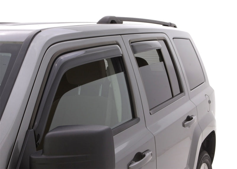 AVS 07-18 Jeep Patriot Ventvisor In-Channel Front & Rear Window Deflectors 4pc - Smoke - Burkken Auto Parts