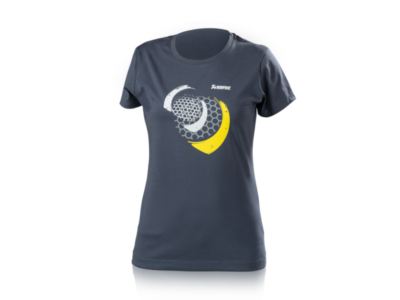 Akrapovic Lifestyle T-shirt Mesh Womens Blue-Grey - Large - Burkken Auto Parts