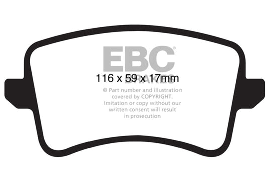 EBC 09-11 Audi A4 2.0 Turbo Greenstuff Rear Brake Pads - Burkken Auto Parts