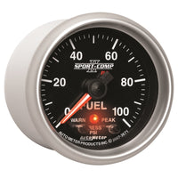 Autometer Sport-Comp II 52mm 0-100 PSI Fuel Pressure Gauge - Burkken Auto Parts
