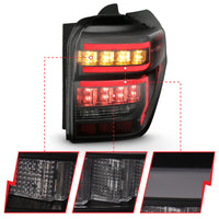 ANZO 2014-2020 Toyota 4Runner T.L Black Housing Smoke Lens Red Light Bar W/Sequential - Burkken Auto Parts