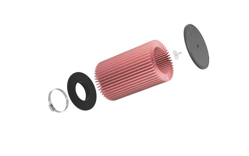 K&N Universal Clamp-On Air Filter 4-1/8in FLG 7-3/8in B 7in T W/STUD 11-1/2in H - Burkken Auto Parts