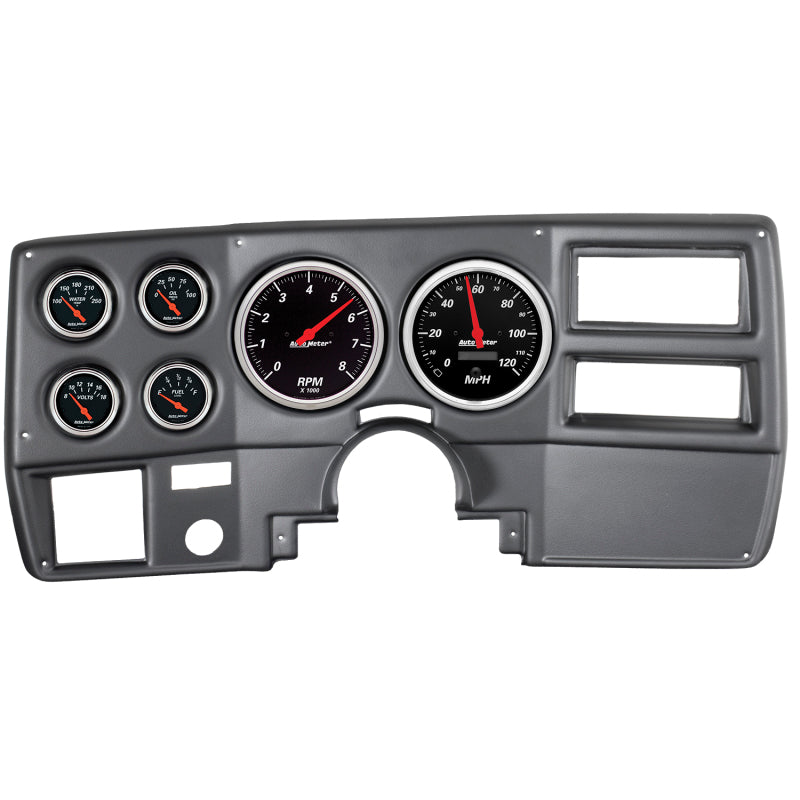 Autometer Designer Black 73-83 Chevy Truck / Suburban Dash Kit 6pc Tach/ MPH/ Fuel/ Oil/ WTMP/ Volt - Burkken Auto Parts
