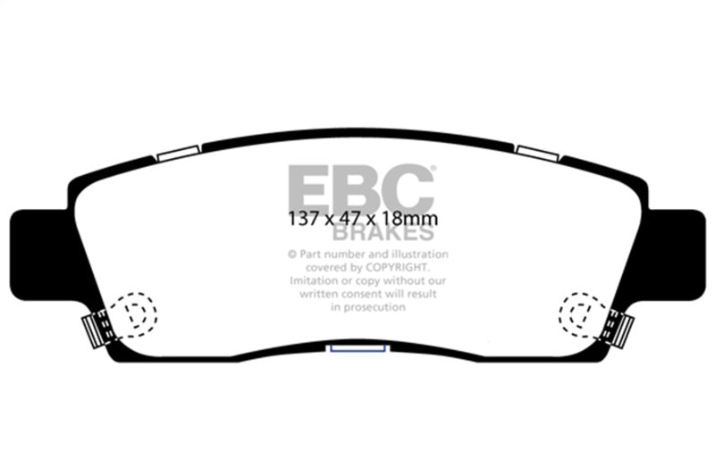 EBC 03-05 Chevrolet SSR 5.3 Redstuff Rear Brake Pads - Burkken Auto Parts