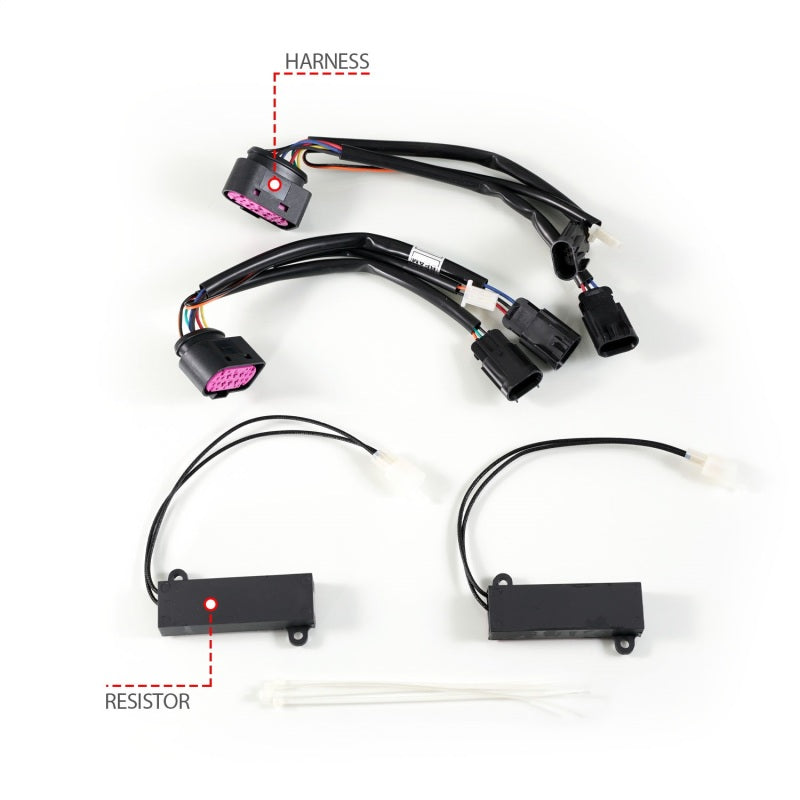 ANZO 09-18 Dodge Ram 1500/2500/3500 Full LED Proj Headlights w/Switchback Light Bar - Black - Burkken Auto Parts