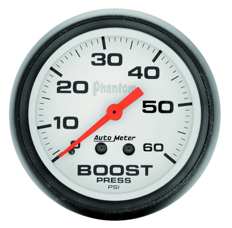 Autometer Phantom 52mm 0-60 PSI Mechanical Boost Gauge - Burkken Auto Parts