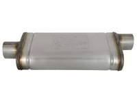 aFe MACHForce XP SS Muffler 3in Center Inlet / 3in Offset Outlet 18in L x 9in W x4in H Body - Burkken Auto Parts