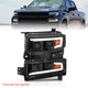 ANZO 19-22 Chevrolet Silverado 1500 LED Proj HL w/Lgt Bar SwBk Seq. Blk w/In. Light - Driver Side ON - Burkken Auto Parts