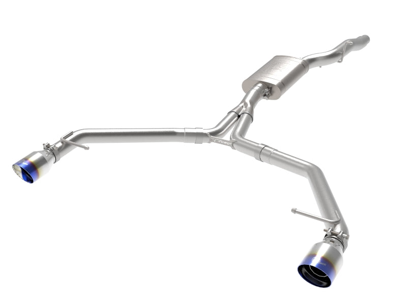 afe MACH Force-Xp 13-16 Audi Allroad L4 SS Axle-Back Exhaust w/ Blue Flame Tips - Burkken Auto Parts
