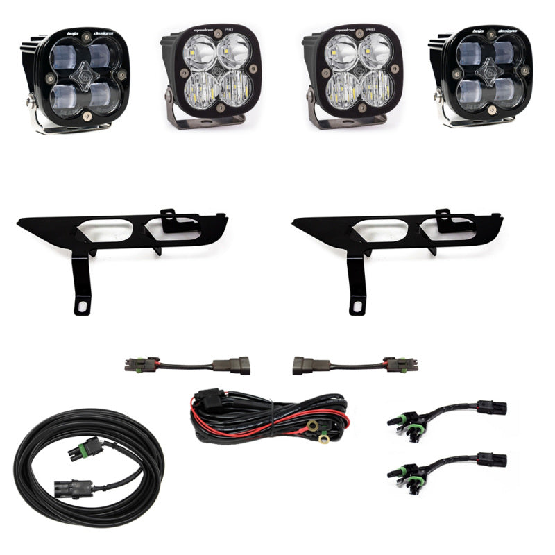 Baja Designs 2021+ Ford F150 Fog Pocket Kit SAE Clear Squadron Sport DC - Burkken Auto Parts