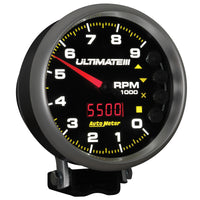 Autometer 5 inch Ultimate III Playback Tachometer 9000 RPM - Black - Burkken Auto Parts