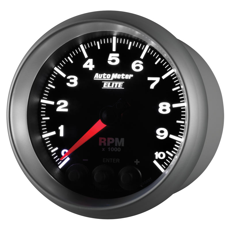 Autometer Street Progressive Shift Light 85.7mm Tachometer 0-10,000 RPM - Burkken Auto Parts