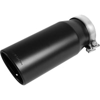 MagnaFlow Tip Stainless Black Coated Single Double Round Single Outlet 5in Dia 4in Inlet 13in L - Burkken Auto Parts