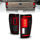 ANZO 21-23 Ford F-150 LED Taillights Seq. Signal w/BLIS Cover - Smoke Blk (For Factory Halogen ONLY) - Burkken Auto Parts